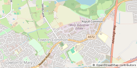 Map of Leigh, Lancashire
