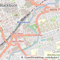 Map of Blackburn, Lancashire