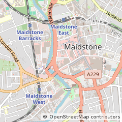 Map of Maidstone, Kent