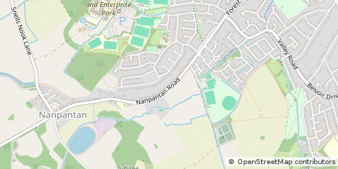 Map of Loughborough, Leicestershire
