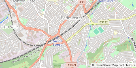 Map of Bristol, Somerset