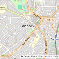 Map of Cannock, Staffordshire