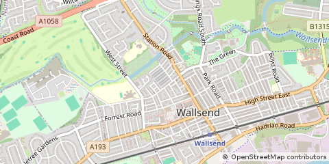 Map of Wallsend
