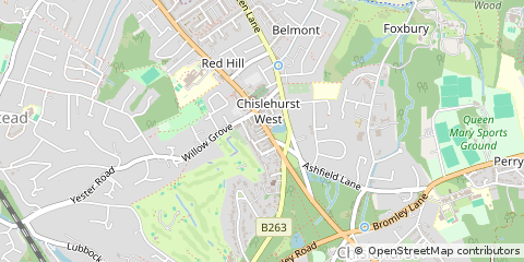 Map of Chislehurst, Kent
