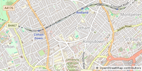 Map of Cotham, Bristol