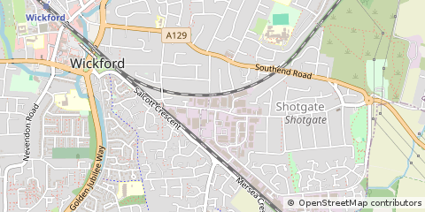 Map of Wickford, Essex