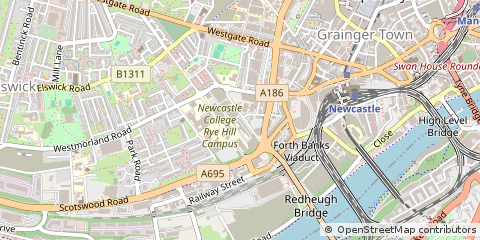 Map of Newcastle Upon Tyne