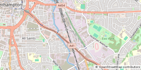 Map of Wolverhampton, West Midlands
