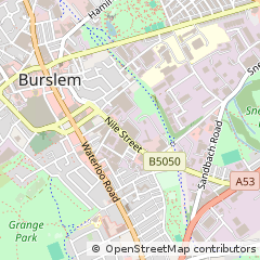 Map of Stoke on Trent, Staffordshire