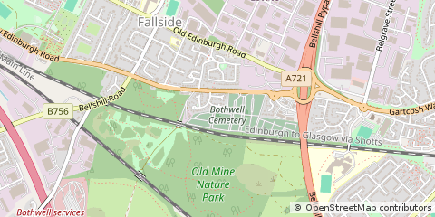 Map of Bellshill, Lanarkshire
