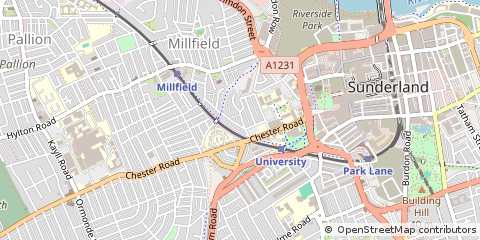 Map of Sunderland