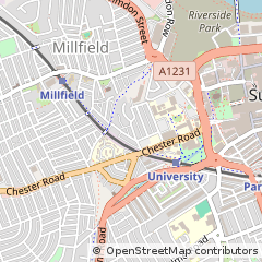 Map of Sunderland