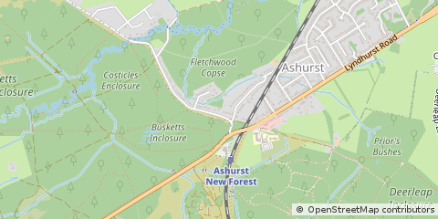 Map of Ashurst, Hampshire