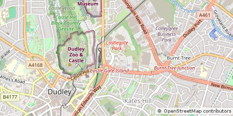 Map of Dudley