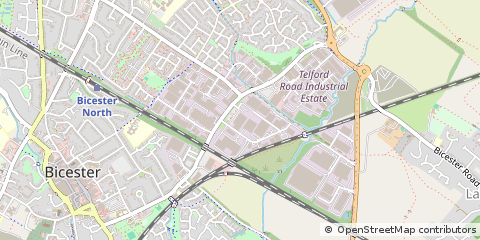 Map of Bicester, Oxfordshire