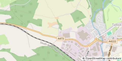 Map of Talbot Green, Rhondda Cynon TAF