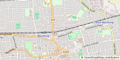 Map of Worthing
