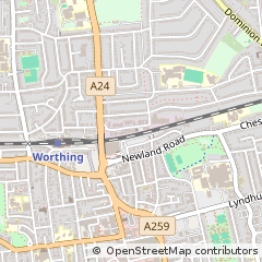 Map of Worthing