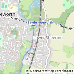 Map of Sawbridgeworth, Herts