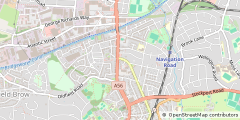 Map of Altrincham, Cheshire