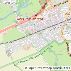 Map of Honiton, Devon