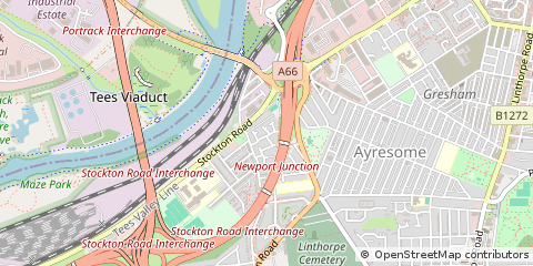Map of Middlesbrough