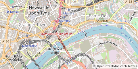 Map of Newcastle Upon Tyne