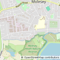Map of West Molesey, Surrey