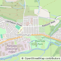 Map of Caerphilly, Torfaen