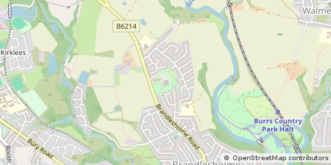 Map of Bury, Lancashire