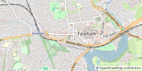Map of Fareham, Hampshire