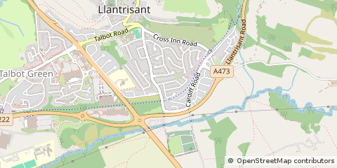 Map of Pontyclun, S Wales