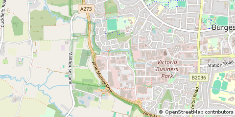 Map of Burgess Hill, West Sussex