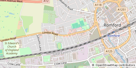 Map of Romford