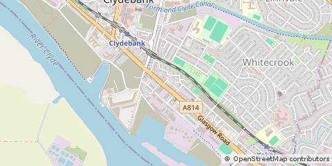 Map of Clydebank, Dunbartonshire