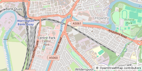 Map of Warrington, Cheshire