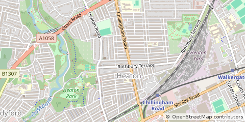 Map of Newcastle Upon Tyne, Tyne and Wear