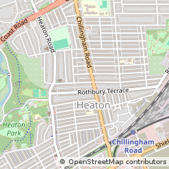 Map of Newcastle Upon Tyne, Tyne and Wear