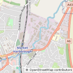 Map of Market Harborough, Leicestershire