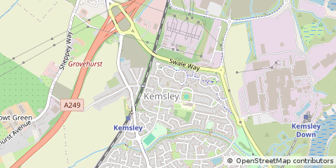 Map of Sittingbourne, Kent