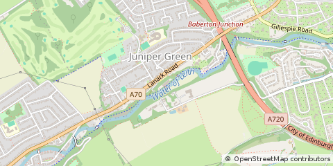 Map of Juniper Green, Midlothian