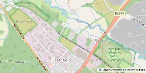 Map of Newton Abbot, Devon