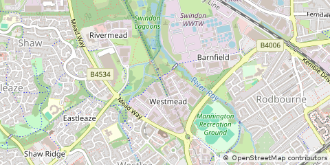 Map of Swindon, Wiltshire