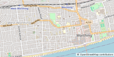 Map of Worthing