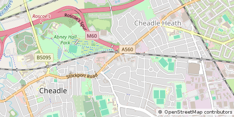 Map of Cheadle, Cheshire