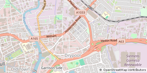 Map of Hull, East Riding of Yorkshire