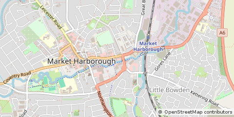 Map of Market Harborough, Leicestershire