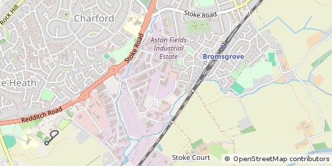 Map of Bromsgrove, Worcestershire