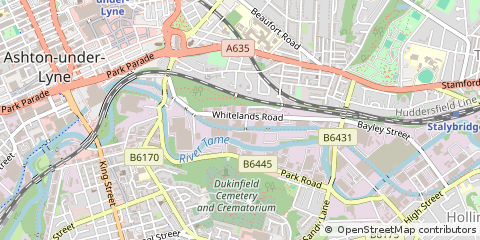 Map of Ashton-Under-Lyne, Lancashire