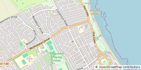Map of Whitley BAY, Tyne and Wear